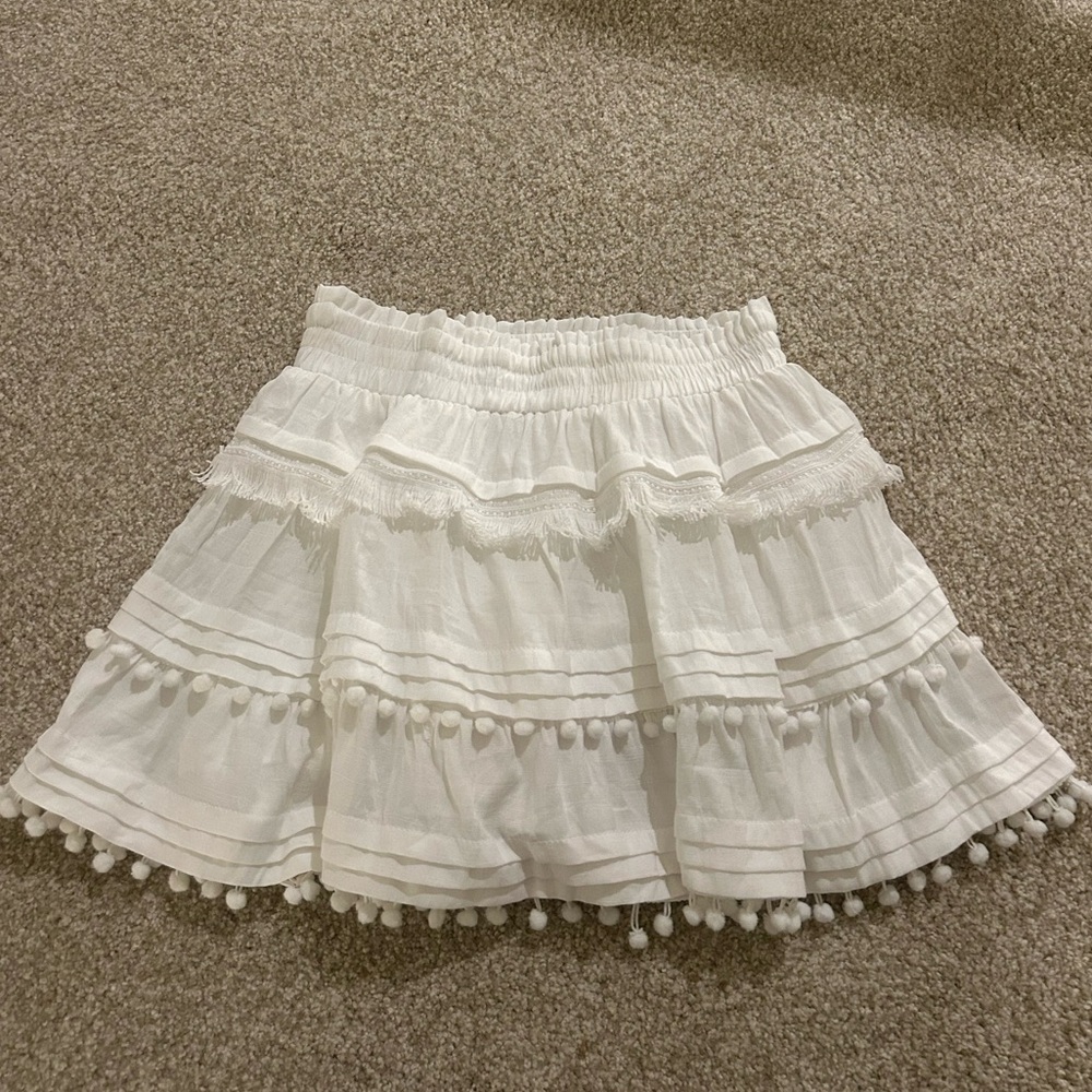 DO + BE White Ruffle Mini Tiered Detailed Skirt From Boutique, never worn